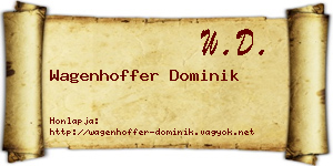 Wagenhoffer Dominik névjegykártya