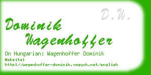 dominik wagenhoffer business card
